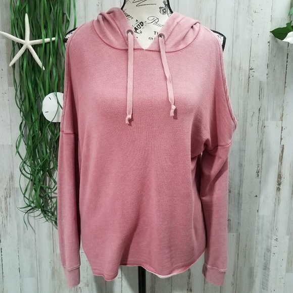 American Eagle Outfitters Tops - American Eagle Outfitters Cold Shoulder Hoodie